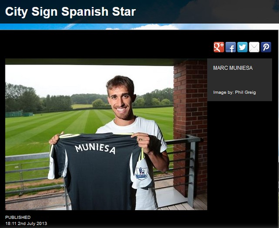 斯托克城官网:西班牙新星穆涅萨加盟