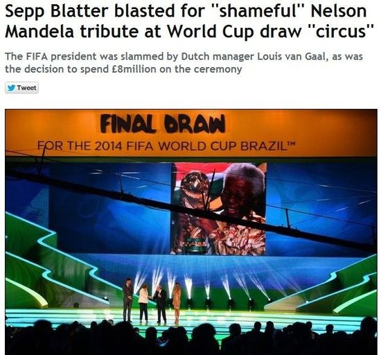 镜报：范加尔批评布拉特对曼德拉不敬