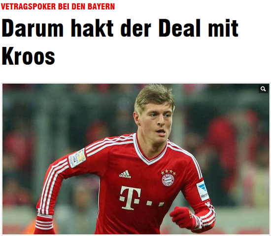 《图片报》：鲁梅尼格称克罗斯续约谈判陷入僵持