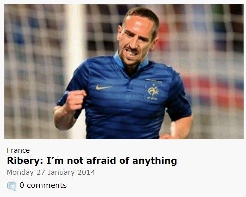 国际足联官网：里贝里“我无所畏惧”