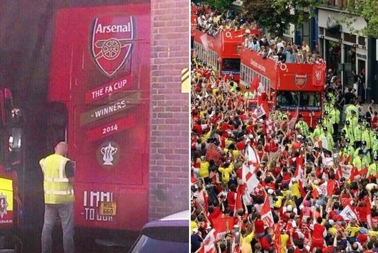 阿森纳足总杯冠军花车