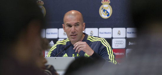 齐达内在赛前发布会上