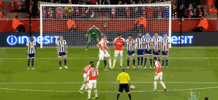 桑切斯任意球破门