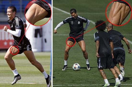 C罗的大腿肌肉十分发达但还是不够粗