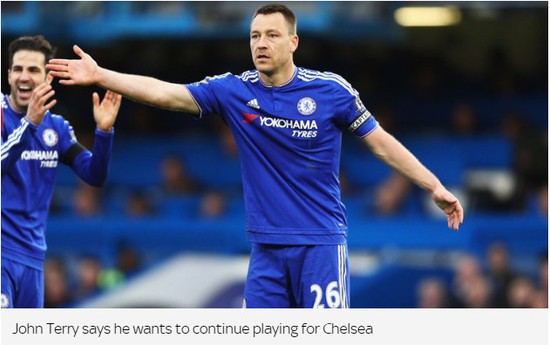 特里跪求切尔西提供新约:我还能踢球 我还爱着你