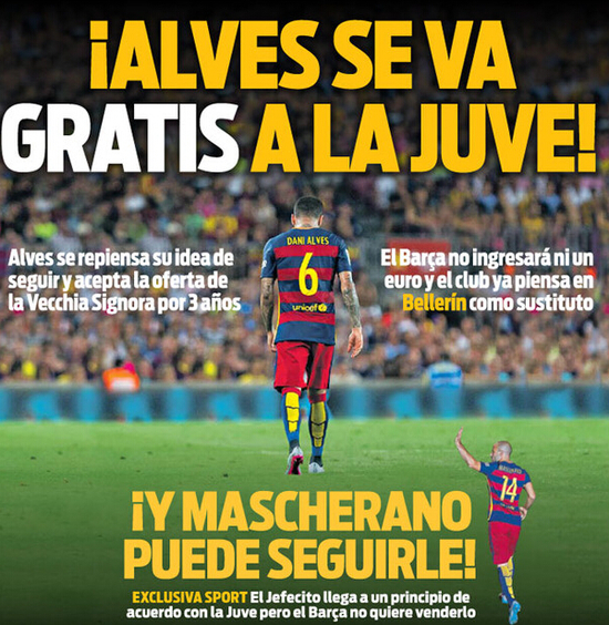 阿尔维斯将自由转会签尤文三年