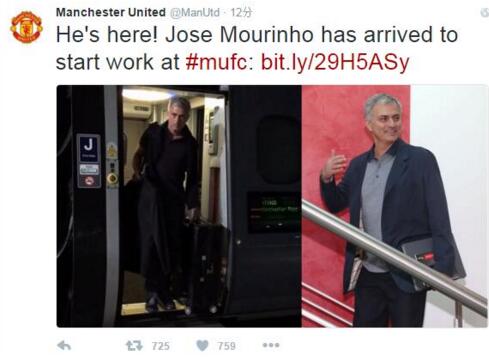 穆帅正式开始执教红魔