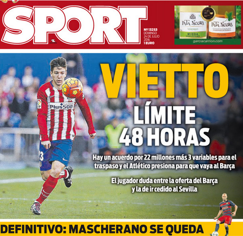 对于加盟巴萨一事，比埃托还未作出决定